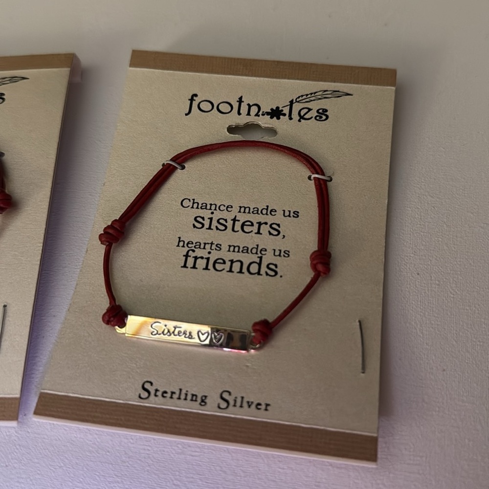 Footnotes "Sisters" Pure Silver Plated Adjustable… - image 3
